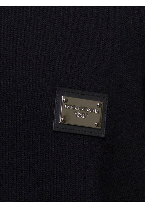 maglia nera DG Essentials in lana vergine e cachemere DOLCE & GABBANA | GXO39T-JEMQ4N0000